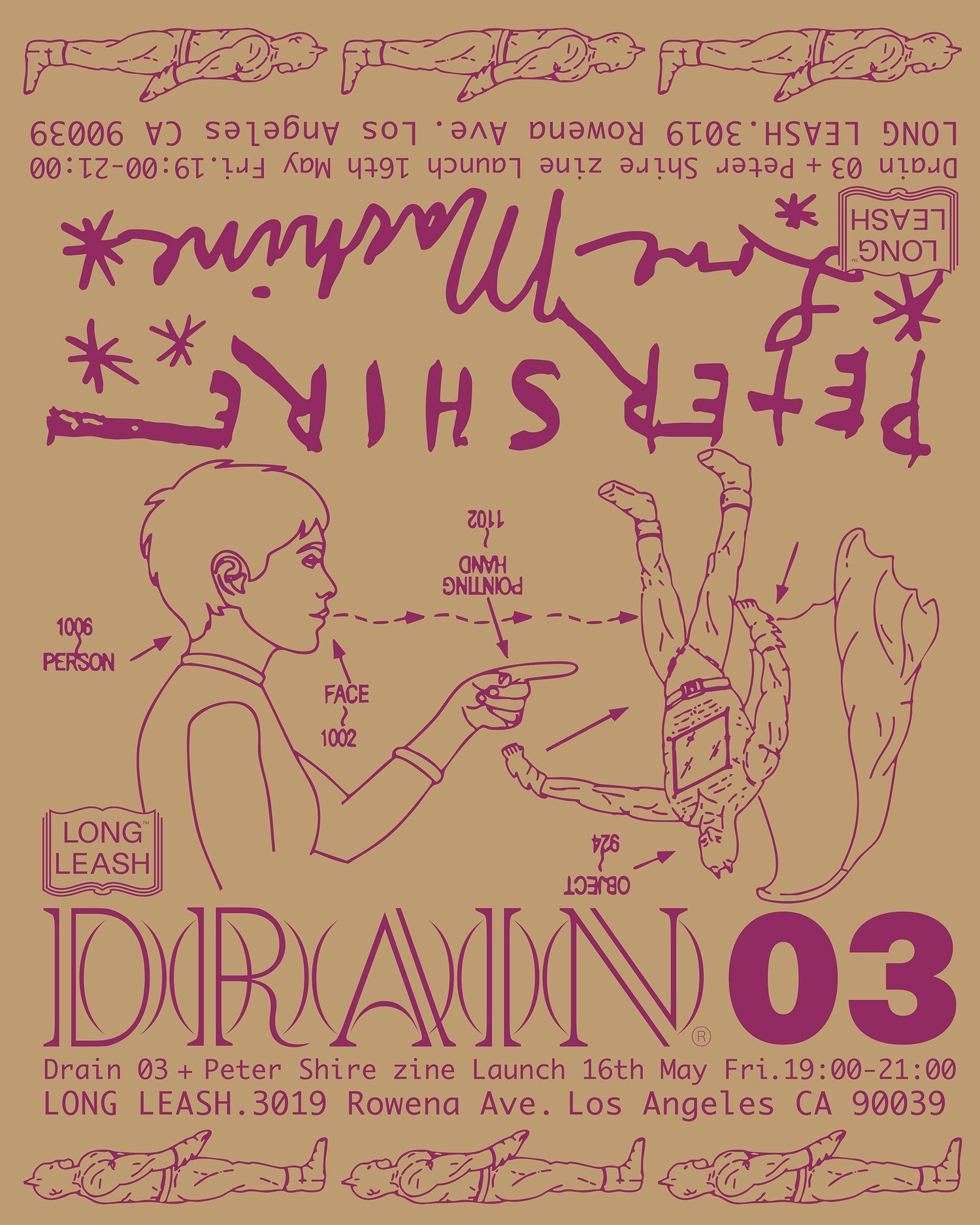 5/16(金)にLAのLong LeashにてDRAIN ISSUE 03とPeter Shire zineのローンチイベントを開催します。