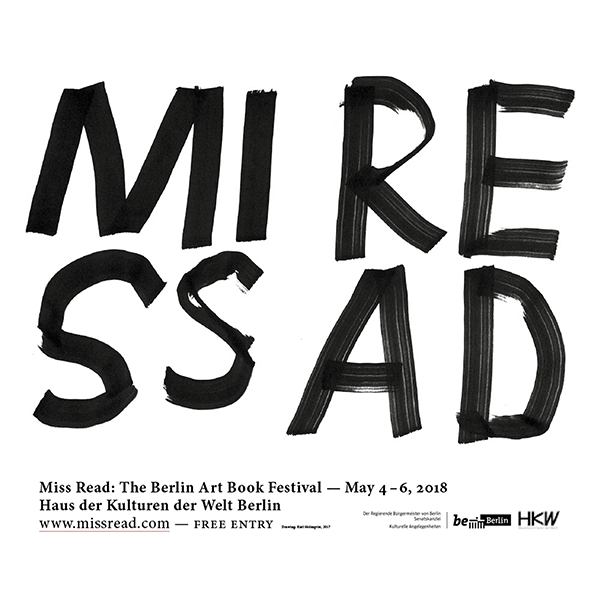 MISS READ: Berlin Art Book Festival 2018に参加します。
