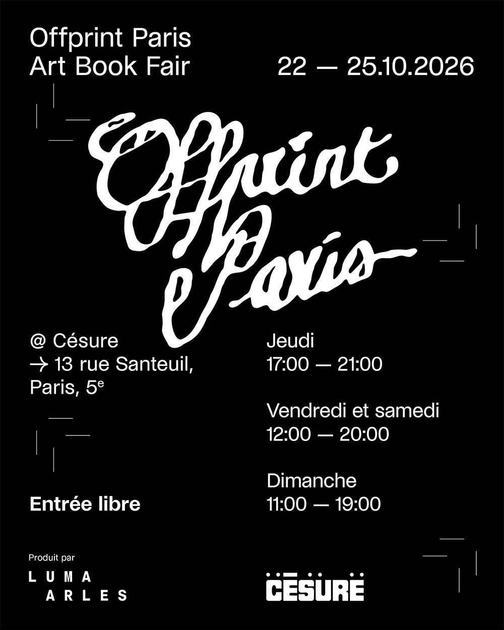 Offprint Paris 2026に参加します。